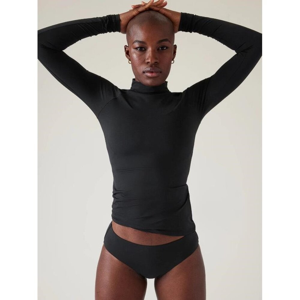 ATHLETA Women's North Point Rashguard Size XS In Black